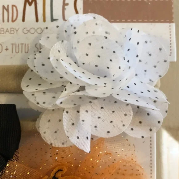 Zoey and Miles Halloween headband and tutu set - Picture 3 of 11